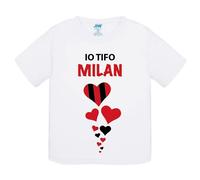 T-Shirt bambino Io tifo Milan idea regalo maglietta tshirt