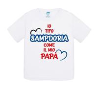 T-Shirt bambino Io tifo Sampdoria come il mio papà idea regalo maglietta tshirt