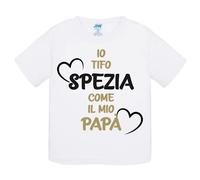 T-Shirt bambino Io tifo Spezia come il mio papà idea regalo tshirt