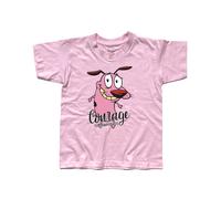 T-shirt bambino LEONE CANE FIFONE Courage the Cowardly Dog cartoon maglietta