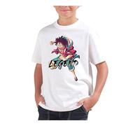 T-Shirt Bambino Ragazzo Cotone Basic Super vestibilità Top qualità - Luffy The Legend One - novità Fashion Humor Made in Italy (Bianco, 12-14)