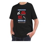 T-Shirt Bambino Ragazzo Cotone Basic Super vestibilità Top qualità - The Rematch of The Century - novità Fashion Divertenti Humor Youtuber Made in Italy (7-8, Nero)
