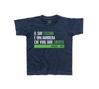 T-shirt bambino sigla CAPITAN Pirata ARCADIA bandiera libertà jolly roger carton