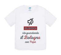 T-Shirt bambino Silenzio sto guardando il Bologna con papà idea regalo tshirt