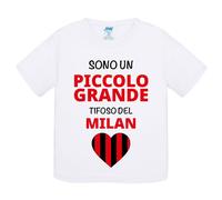 T-Shirt bambino Sono un piccolo grande tifoso del Milan idea regalo maglietta