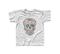 T-shirt bambino TESCHIO MESSICANO antichizzato mexican skull tattoo old school