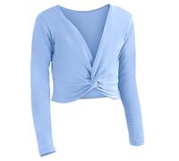 T Shirt Bambino- Top da Danza Classica a Maniche Lunghe per Ragazze- Body da Danza in Tinta Unita- Casual- da Indossare a Strati- per la Scuola- Lo Yoga e Lo Sport.