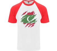 T-Shirt Baseball S/S Da Uomo Con Bandiera Delle Maldive Giornata Maldiviana