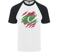 T-Shirt Baseball S/S Da Uomo Con Bandiera Delle Maldive Giornata Maldiviana