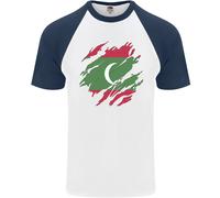 T-Shirt Baseball S/S Da Uomo Con Bandiera Delle Maldive Giornata Maldiviana