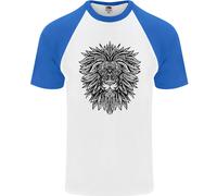 T-Shirt Baseball S/S Da Uomo Con Mandala Leone