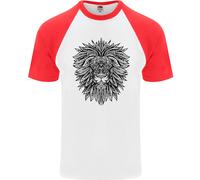 T-Shirt Baseball S/S Da Uomo Con Mandala Leone