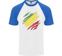 T-Shirt Baseball S/S Giorno Della Bandiera Repubblica Del Congo Uomo