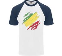 T-Shirt Baseball S/S Giorno Della Bandiera Repubblica Del Congo Uomo