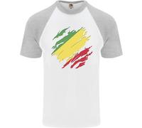 T-Shirt Baseball S/S Giorno Della Bandiera Repubblica Del Congo Uomo