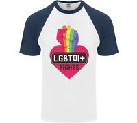 T-Shirt Baseball S/S Per Uomini Di Consapevolezza Gay Pride Diritti LGBTQI+