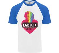 T-Shirt Baseball S/S Per Uomini Di Consapevolezza Gay Pride Diritti LGBTQI+