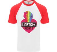 T-Shirt Baseball S/S Per Uomini Di Consapevolezza Gay Pride Diritti LGBTQI+