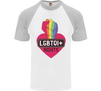 T-Shirt Baseball S/S Per Uomini Di Consapevolezza Gay Pride Diritti LGBTQI+