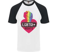 T-Shirt Baseball S/S Per Uomini Di Consapevolezza Gay Pride Diritti LGBTQI+