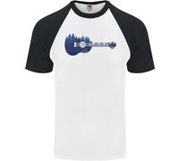 T-Shirt Baseball S/S Per Uomo Musicista Di Chitarra Ukulele Forest