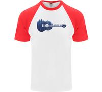 T-Shirt Baseball S/S Per Uomo Musicista Di Chitarra Ukulele Forest