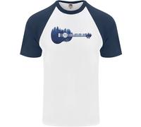 T-Shirt Baseball S/S Per Uomo Musicista Di Chitarra Ukulele Forest