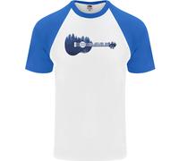 T-Shirt Baseball S/S Per Uomo Musicista Di Chitarra Ukulele Forest