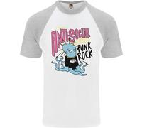 T-Shirt Baseball S/S Uomo Anti Social Punk Rock Skinhead Octopus