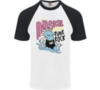 T-Shirt Baseball S/S Uomo Anti Social Punk Rock Skinhead Octopus