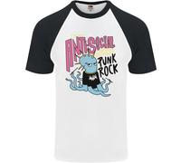T-Shirt Baseball S/S Uomo Anti Social Punk Rock Skinhead Octopus