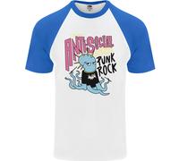 T-Shirt Baseball S/S Uomo Anti Social Punk Rock Skinhead Octopus