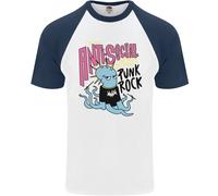 T-Shirt Baseball S/S Uomo Anti Social Punk Rock Skinhead Octopus