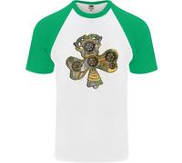 T-Shirt Baseball S/S Uomo Steampunk Shamrock