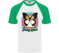 T-Shirt Baseball Uomo S/S Farfalla Spirito Forte Pelle Fragile