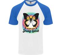 T-Shirt Baseball Uomo S/S Farfalla Spirito Forte Pelle Fragile