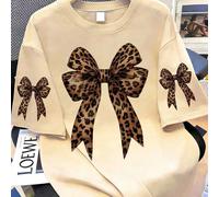 T-shirt basic a maniche corte estiva da donna taglie forti, con stampe creative di scacchiere, volti sorridenti cartoni animati, skateboard e slogan divertenti 0XL,1XL,2XL,3XL,4XL,5XLMotivo strutturat