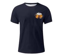 T-shirt basic a maniche corte slim fit da uomo a maniche corte girocollo maglietta traspirante per festival della birra top stampe divertenti magliette per interni ed esterni passeggiate sport vita