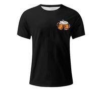 T-shirt basic a maniche corte slim fit da uomo a maniche corte girocollo maglietta traspirante per festival della birra top stampe divertenti magliette per interni ed esterni passeggiate sport vita