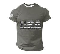 T-shirt basic slim fit basic da uomo alla moda primavera estate casual manica corta O collo stampato mimetico t-shirt top camicetta per interni ed esterni passeggiate sport vita quotidiana, GY2., S