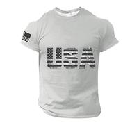 T-shirt basic slim fit basic da uomo alla moda primavera estate casual manica corta O collo stampato mimetico t-shirt top camicetta per interni ed esterni passeggiate sport vita quotidiana, GY1., S