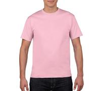 T-shirt basic slim fit da uomo tinta unita in cotone personalizzato a maniche corte estate versatile moda taglie forti maglietta per sport indoor outdoor vita quotidiana, rosa, L