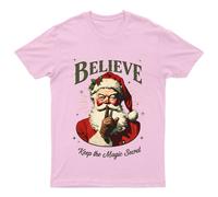 T-shirt Believe Keep The Magic unisex regalo retrò divertente donna vintage...