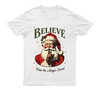 T-shirt Believe Keep The Magic unisex regalo retrò divertente donna vintage...
