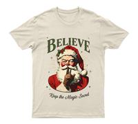 T-shirt Believe Keep The Magic unisex regalo retrò divertente donna vintage...