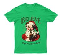 T-shirt Believe Keep The Magic unisex regalo retrò divertente donna vintage...