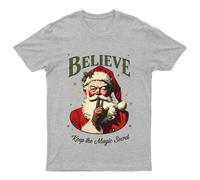 T-shirt Believe Keep The Magic unisex regalo retrò divertente donna vintage...