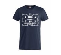 T-Shirt Belli Si Nasce e Io Modestamente ....Magliette Simpatiche PS 27431-A017