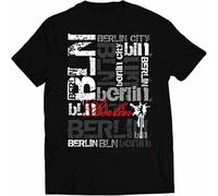 T-Shirt Berlin City BLN Men's Short Sleeve Crew Neck Black 3XL