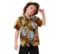 T Shirt Bianca Bambino - Maglietta Estiva Casual da Uomo a Maniche Corte per Bambini per Spiaggia per Vacanze con Fiori per Bambini Bambini (Yellow 3-4 Years)